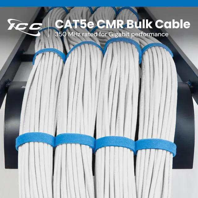 Alt view image 2 of 6 - Cat5e CMR Riser 1000ft - UTP 24AWG, 100% Solid Pure Copper, Unshielded, Bulk Ethernet Cable, PoE++, 350MHz, Reelex Pull Box, UL Certified, RoHS, TAA and NEC Compliant, White
