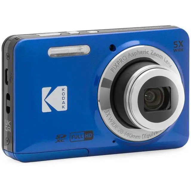 Alt view image 2 of 6 - FZ55BL PIXPRO Digital Camera Blue Bundle with Lexar 64GB High-Performance 800x UHS-I SDHC Memory Card Blue Series