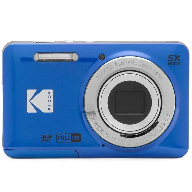 Alt view image 4 of 6 - FZ55BL PIXPRO Digital Camera Blue Bundle with Lexar 64GB High-Performance 800x UHS-I SDHC Memory Card Blue Series