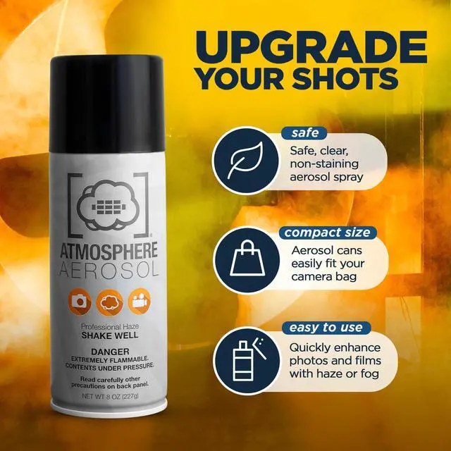 Alt view image 3 of 6 - 12 Pack Haze/Fog Spray for Photography - Safe & Portable Mini Fog Machine Alternative - Smoke and Light Ray Effects Maker for Indoor and Outdoor, No Battery - Made in The USA
