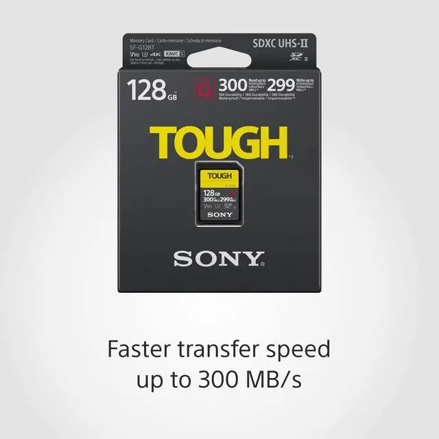 Alt view image 3 of 5 - TOUGH-G series SDXC UHS-II Card 128GB, V90, CL10, U3, Max R300MB/S, W299MB/S (SF-G128T/T1)