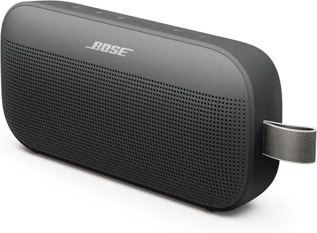 Alt view image 2 of 6 - SoundLink Flex Portable Bluetooth Speaker (2nd Gen), Outdoor Speaker with Hi-Fi Audio, Up to 12 Hours Battery, Waterproof and Dustproof, + Slinger Hard Travel Case & USB Plug (Black)