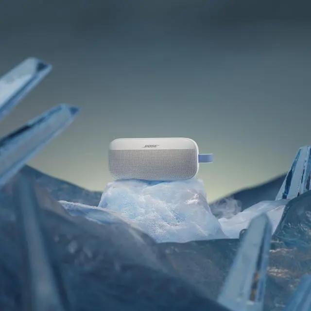 Alt view image 3 of 6 - NEW SoundLink Flex Portable Bluetooth Speaker (2nd Gen), Outdoor Speaker with Hi-Fi Audio, Up to 12 Hours Battery, Waterproof and Dustproof, + Slinger Hard Travel Case & USB Plug (Fog Gray)