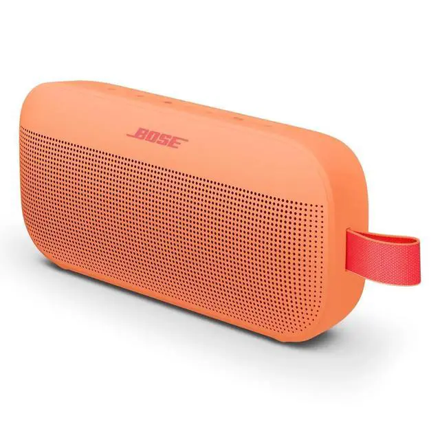 Alt view image 3 of 6 - SoundLink Flex Portable Bluetooth Speaker (2nd Gen), Outdoor Speaker with Hi-Fi Audio, Up to 12 Hours Battery, Waterproof and Dustproof, + Slinger Hard Travel Case & USB Plug (Sunset Peach)