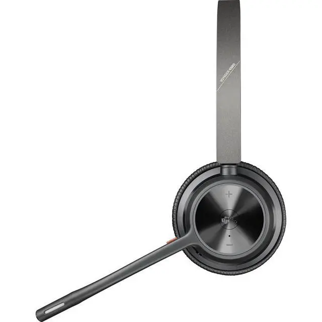 Alt view image 3 of 4 - Voyager 4320 UC Wireless Headset (Plantronics) - Headphones with Boom Mic - Connect to PC/Mac via USB-C Bluetooth Adapter, Cell Phone via Bluetooth - Works with Teams (Certified), Zoom & More