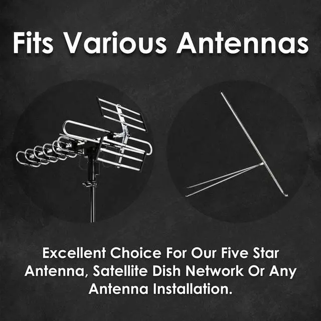 Alt view image 4 of 6 - 55" Universal Adjustable Mounting Pole for Antenna & Satellite Dish & Weather Station & Starlink Dish - Solid Structure & Weather Proof - Easy Installation for Rooftop Slope/Ridge Mount with Hardware