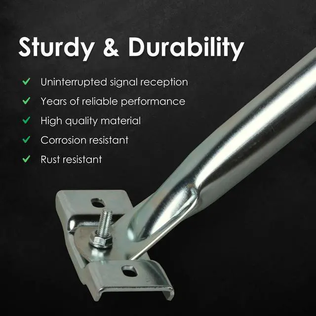 Alt view image 5 of 6 - 55" Universal Adjustable Mounting Pole for Antenna & Satellite Dish & Weather Station & Starlink Dish - Solid Structure & Weather Proof - Easy Installation for Rooftop Slope/Ridge Mount with Hardware