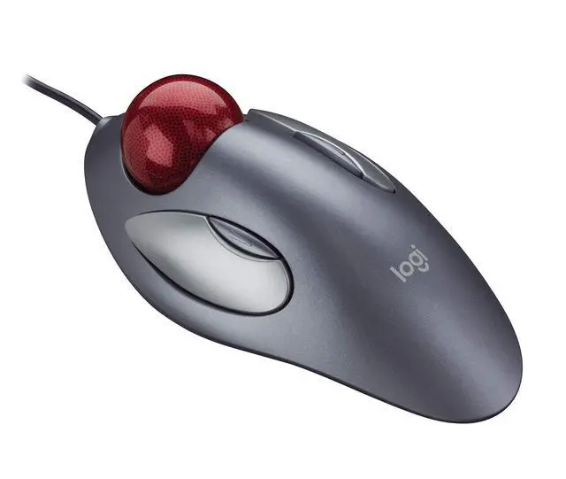 Alt view image 2 of 6 - Trackman Marble Trackball Mouse Wired USB Ergonomic Mouse for Computers, with 4 Programmable Buttons, Dark Gray