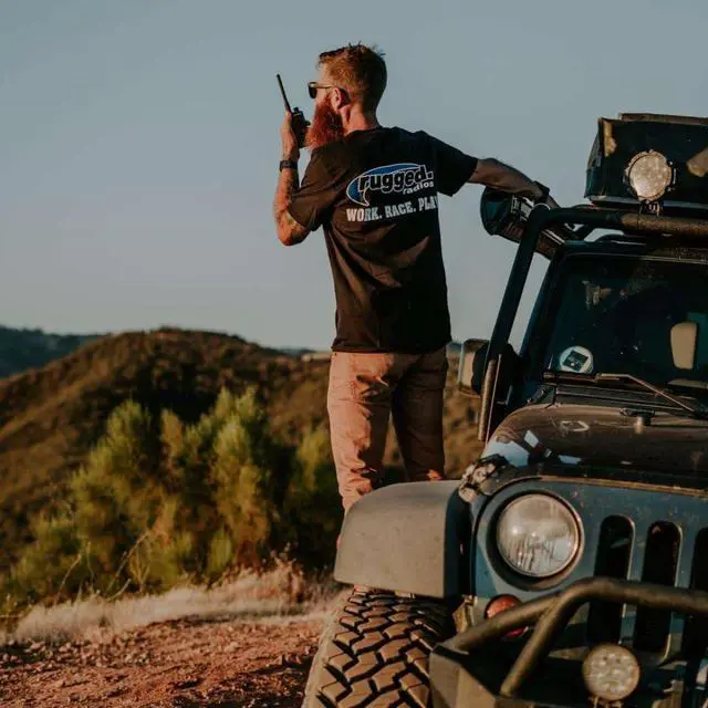 Alt view image 4 of 6 - 2 Pack GMR2 Plus GMRS Handheld Two Way Radio Grey 2 Watt Long Range Walkie Talkie for Hiking Off Roading Events Warehouse Communication