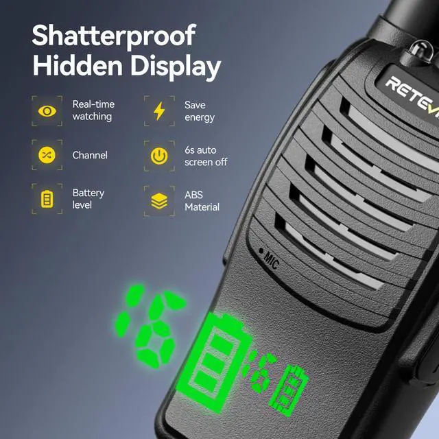 Alt view image 2 of 6 - H-777H 2 Way Radio,Walkie Talkies for Adults 10 Pack with 10 Way Multi Charger,Hidden Display,Charging Progress Visible,Compact, Handheld Two Way Radios Rechargeable for Event Security