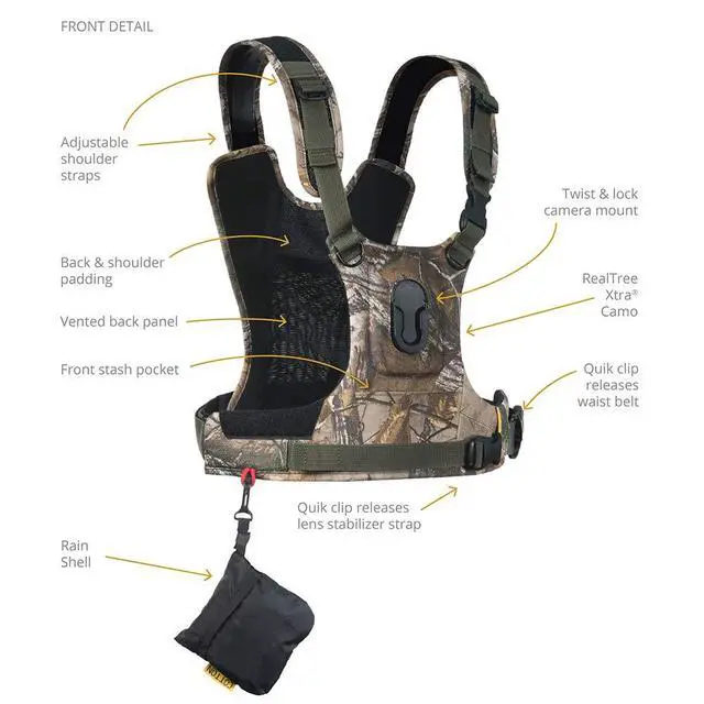 Alt view image 2 of 6 - Carrier CCS G3 Camera Harness System for One Camera, Camo, 1 Camera