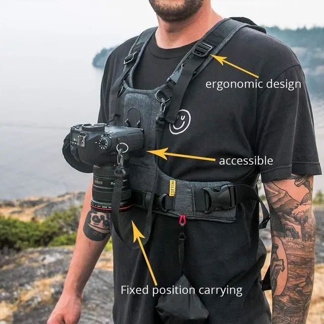 Alt view image 5 of 6 - Carrier CCS G3 Camera Harness System for One Camera, Grey, 1 Camera