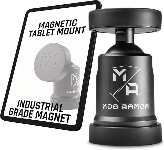Main image of Tabnetic Maxx - Universal Magnetic Tablet Mount for Trucks, Cars, RVs, Heavy Equipment, Adhesive Mounting, Tablet Compatible, Magnetic Phone Mount, Console Accessories