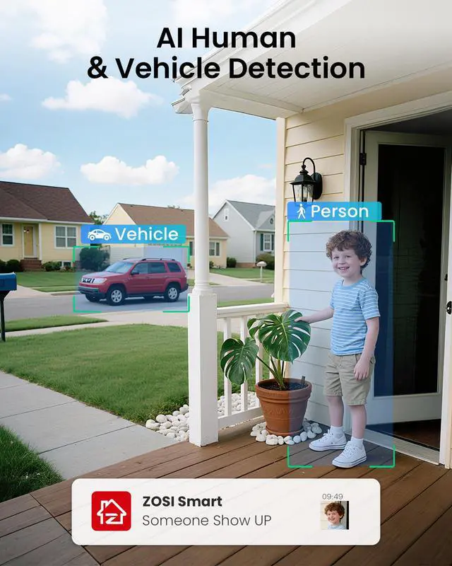 Alt view image 2 of 6 - 16 Channel Security Camera System 1080p, 2MP H.265+ Hybrid 16CH DVR with AI Human Vehicle Detect, 8 x 1080p CCTV Dome Camera Outdoor, 80ft Night Vision, 90° View Angle, Remote Access, 2TB HDD