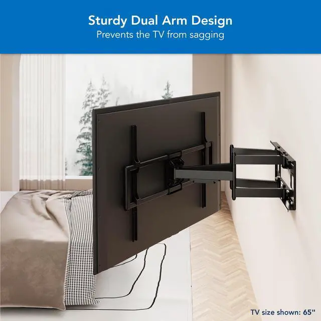 Alt view image 4 of 6 - Heavy Duty XXL Full Motion TV Wall Mount for Extra Large TVs, max VESA 900x600, Holds up to 264lb, Swivel Tilt Extension Adjustable TV Mount for 60" 65" 75" 80" 85" 90" 98" 100" 115" 120 in