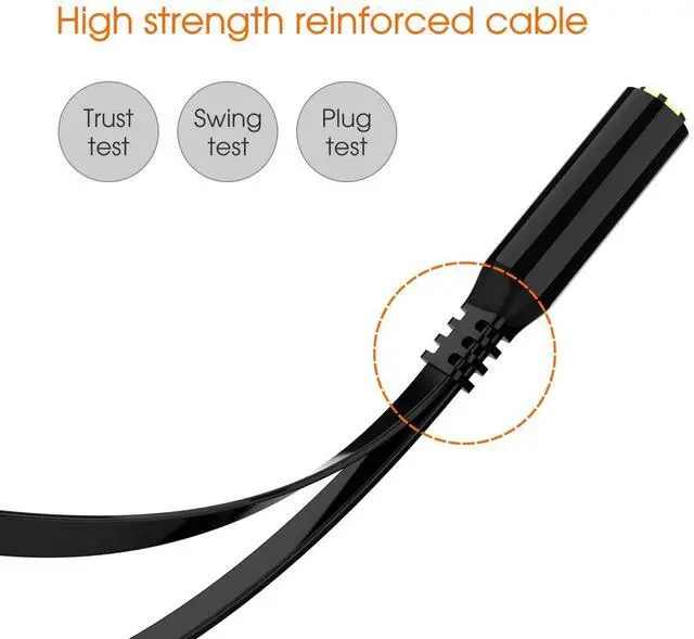 Alt view image 6 of 6 - Headphone Splitter Adapter, 3.5mm Mic Cable for Computer, Headset 3.5mm Female to 2 Dual Male Microphone Audio Stereo Jack Earphones Port to Gaming Speaker PC - 50 Pack