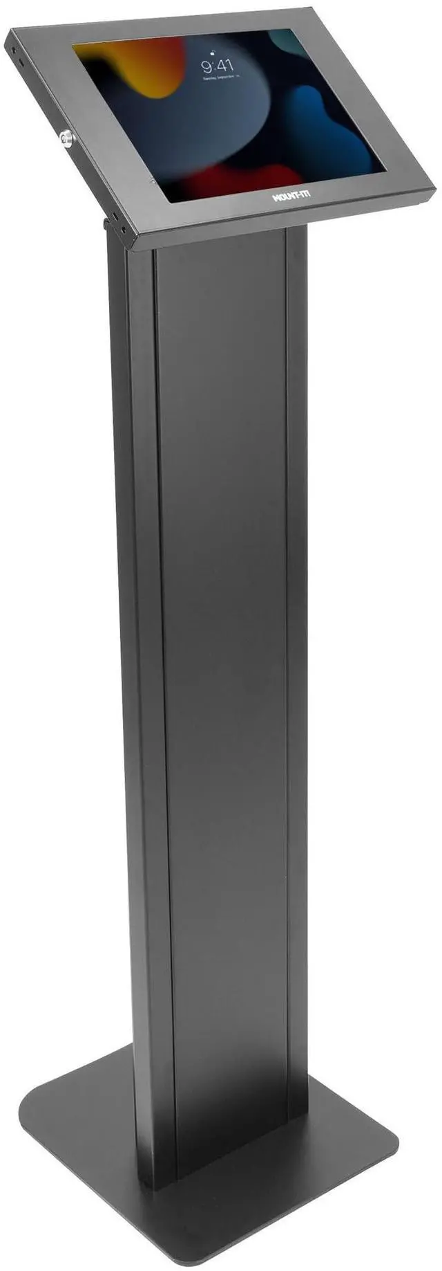 Main image of Anti-Theft iPad Floor Stand Kiosk, Locking Tablet Floor Stand for iPad Gen 711 & A16, Air & Pro (10.2"11"), Commercial Kiosk for Retail, Lobby & Trade Show, Black