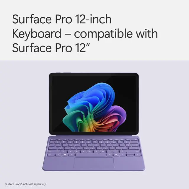 Alt view image 5 of 6 - Surface Pro Keyboard and Slim Pen 2 Bundle for Surface Pro 12" Device, Alcantara Material, Violet