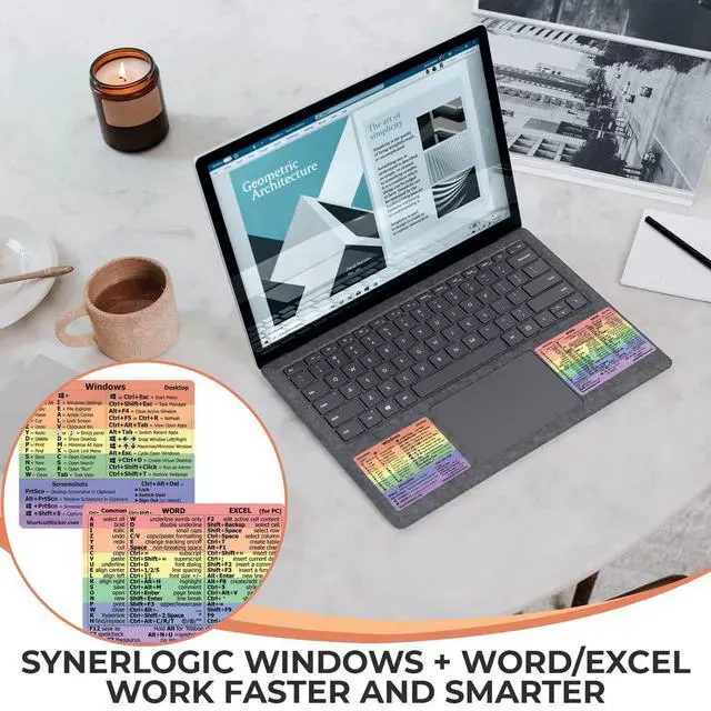 Alt view image 4 of 6 - Windows + Word/Excel (for Windows) Quick Reference Guide Keyboard Shortcut Stickers, No-Residue Vinyl (Rainbow/Small/Combo/100sets)