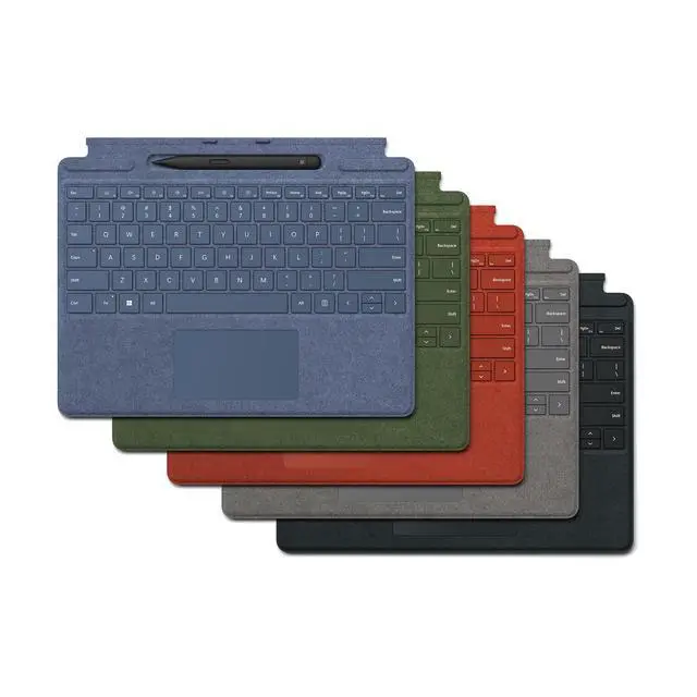 Alt view image 4 of 5 - Surface Pro Signature Keyboard with Slim Pen 2 Bundle, Sapphire Colour Keyboard