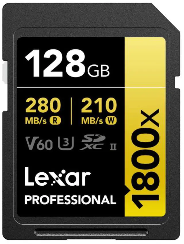 Main image of 128GB Professional 1800x UHS-II SDXC Memory Card (Gold Series)