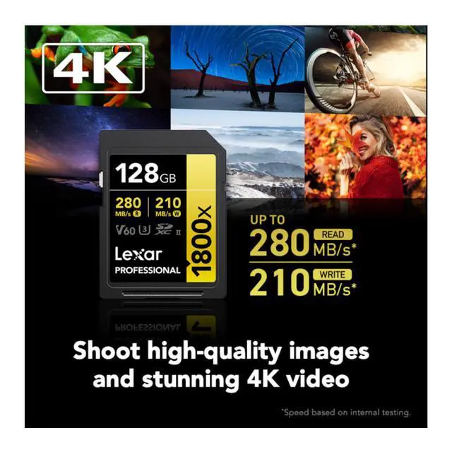 Alt view image 3 of 4 - 128GB Professional 1800x UHS-II SDXC Memory Card (Gold Series)
