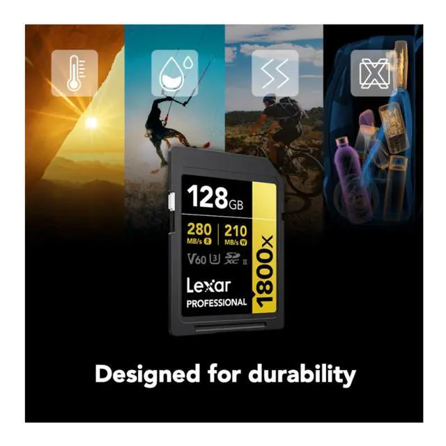 Alt view image 4 of 4 - 128GB Professional 1800x UHS-II SDXC Memory Card (Gold Series)