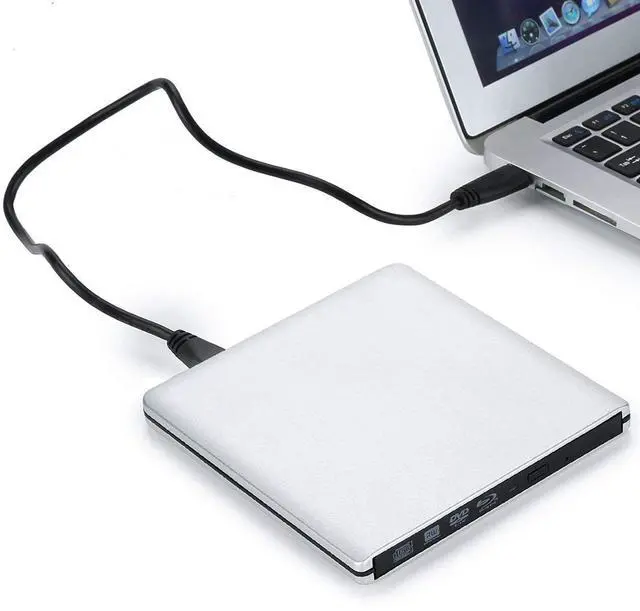 Main image of Aluminum External USB 3.0 and USB C UHD 4K Blu-Ray Writer BD-RE BD Burner Blu-ray DVD CD Super-Muti Drive for PC Laptop iMac and Mac