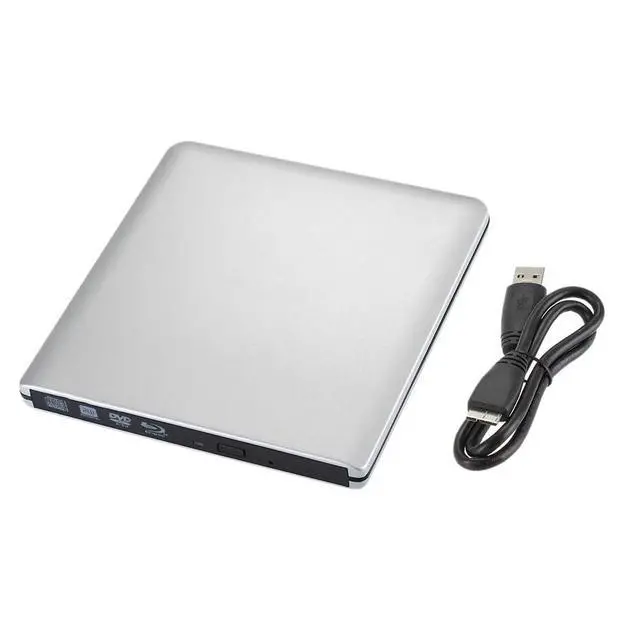 Alt view image 6 of 6 - Aluminum External USB 3.0 and USB C UHD 4K Blu-Ray Writer BD-RE BD Burner Blu-ray DVD CD Super-Muti Drive for PC Laptop iMac and Mac