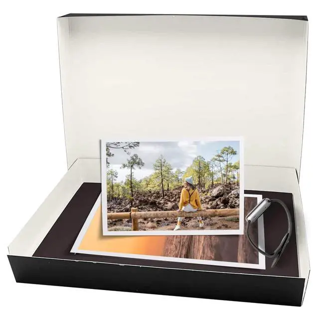 Alt view image 6 of 6 - Museum Archival Storage Box, 16.75x20.75x3 in. Drop Front Design. Acid-Free with Metal Edge. Organize Photos, Pictures, Prints, Documents, Crafts, DIY. Black, 6 Pack