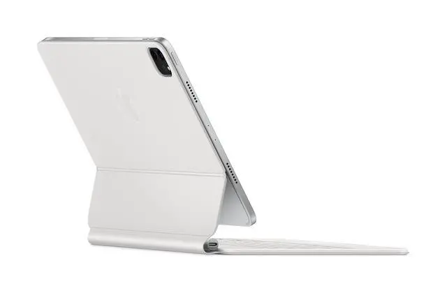 Alt view image 4 of 6 - Magic Keyboard: iPad Keyboard case for iPad Pro 11-inch (1st, 2nd, 3rd, 4th gen) and iPad Air (4th, 5th gen, and M2), Great Typing Experience, Built-in trackpad, British English - White
