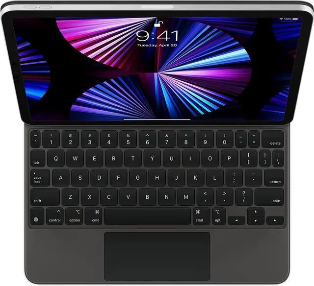 Alt view image 3 of 6 - Magic Keyboard: iPad Keyboard case for iPad Pro 11-inch (1st, 2nd, 3rd, 4th gen) and iPad Air (4th, 5th gen, and M2), Great Typing Experience, Built-in trackpad, Danish - Black