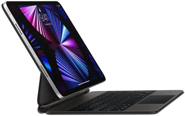 Alt view image 3 of 4 - Magic Keyboard: iPad Keyboard case for iPad Pro 11-inch (1st, 2nd, 3rd, 4th gen) and iPad Air (4th, 5th gen, and M2), Great Typing Experience, Built-in trackpad, Ukrainian - Black