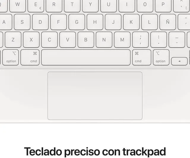 Alt view image 5 of 6 - Magic Keyboard: iPad Keyboard case for iPad Pro 11-inch (1st, 2nd, 3rd, 4th gen) and iPad Air (4th, 5th gen, and M2), Great Typing Experience, Built-in trackpad, Spanish - White