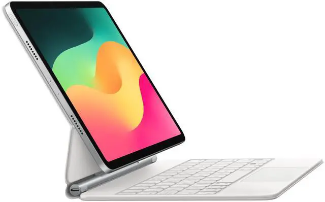 Alt view image 3 of 6 - Magic Keyboard: iPad Keyboard case for iPad Pro 11-inch (1st, 2nd, 3rd, 4th gen) and iPad Air (4th, 5th gen, and M2), Great Typing Experience, Built-in trackpad, US English - White