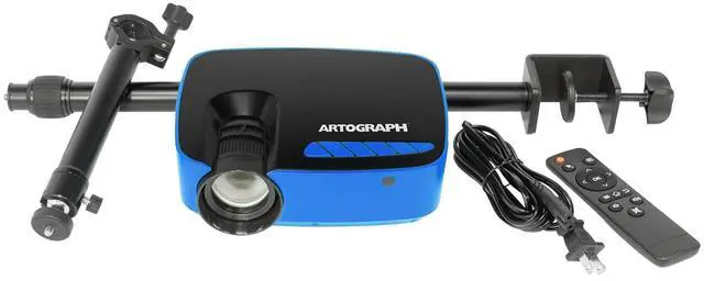 Main image of Flare 100 Digital Art Projector with Adjustable Monopod Stand, Blue/Black 1080p Native Resolution, Built-In Art Grids for Drawing and Tracing, WiFi and HDMI Compatible