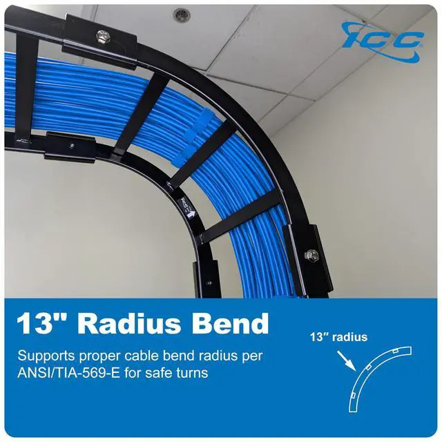 Alt view image 3 of 6 - Cable Runway Rack 90° Outside Corner, 16-Gauge Steel, Made in USA