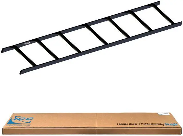 Main image of Cable Runway Rack 5' Straight Section, 16-Gauge Steel, Made in USA