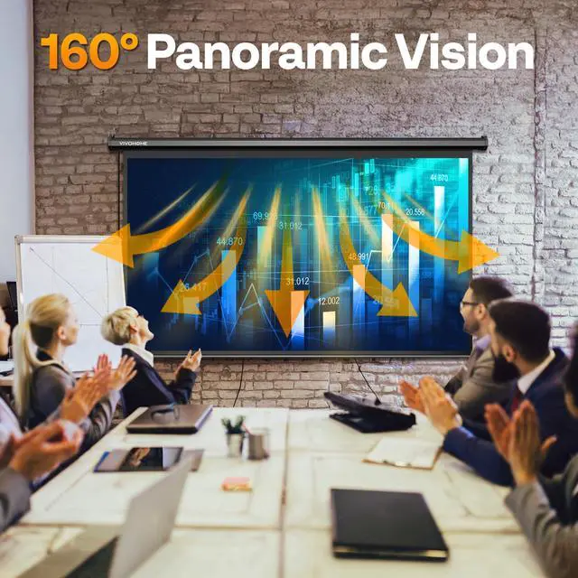 Alt view image 5 of 6 - 84 Inch 16:9 Motorized Projector Screen with Remote, Auto Electric Projection Screen, HD 4K Movie Screen for Home Theater, Cinema, Office (73W x 41H Display Area), Black
