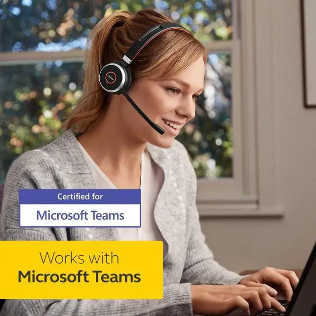 Alt view image 4 of 6 - Evolve 65 UC Wireless Headset, Mono Includes Link 370 USB Adapter Bluetooth Headset with Industry-Leading Wireless Performance, Passive Noise Cancellation, All Day Battery