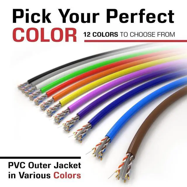 Alt view image 5 of 6 - CAT6 Ethernet Cable 1000ft Bulk Network LAN Wire 23AWG Solid UTP 550MHz High-Speed Internet Cable Gaming, Streaming, Office, Home Use, Pull Box, Cat6 Bulk, Stable Connectivity - Yellow