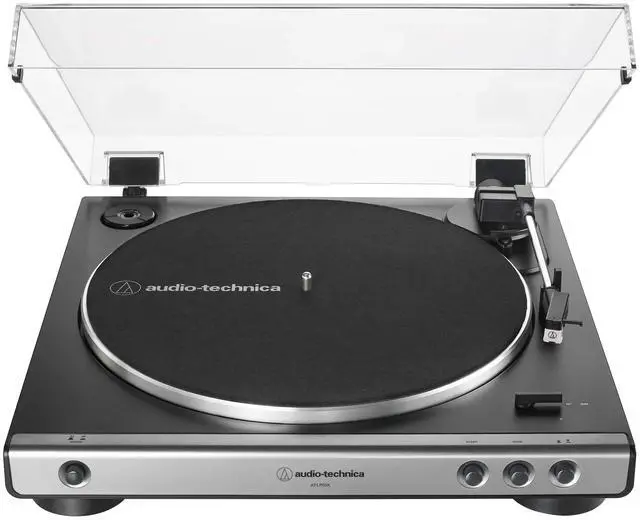 Main image of AT-LP60X-GM Fully Automatic Belt-Drive Stereo Turntable, Gunmetal/Black, Hi-Fidelity, Plays 33-1/3 and 45 RPM Vinyl Records, Dust Cover, Anti-Resonance, Die-Cast Aluminum Platter