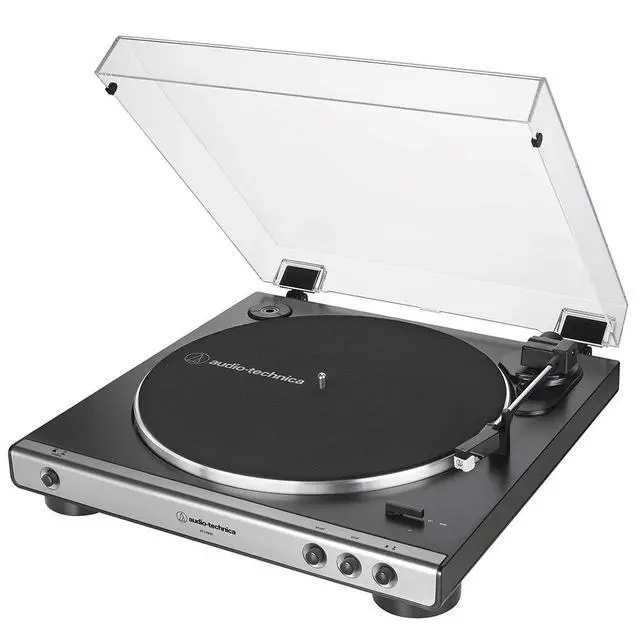 Alt view image 2 of 2 - AT-LP60X-GM Fully Automatic Belt-Drive Stereo Turntable, Gunmetal/Black, Hi-Fidelity, Plays 33-1/3 and 45 RPM Vinyl Records, Dust Cover, Anti-Resonance, Die-Cast Aluminum Platter