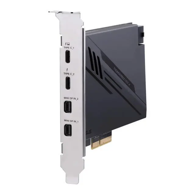 Alt view image 4 of 6 - ThunderboltEX 4 with Intel® Thunderbolt 4 JHL 8540 Controller, 2 USB Type-C Ports, up to 40Gb/s bi-Directional Bandwidth, DisplayPort 1.4 Support, up to 100W Quick Charge, Black