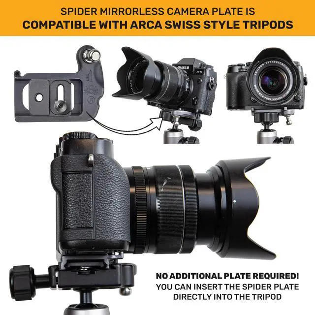Alt view image 6 of 6 - SpiderPro Mirrorless Dual Camera System v2 for Carrying TWO Professional Cameras and Heavy Gear Featuring Belt with Built-In Self-Locking Camera Holsters for Quick-Draw Camera Access