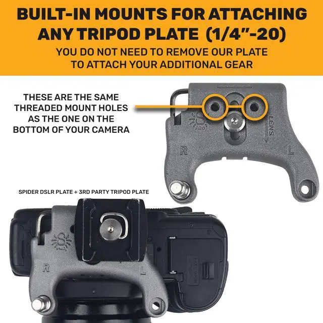 Alt view image 5 of 6 - SpiderPro DSLR Dual Camera System v2 for Carrying TWO Professional Cameras and Heavy Gear Featuring Belt with Dual Self-Locking Camera Holsters for Secure Quick-Draw Camera Access