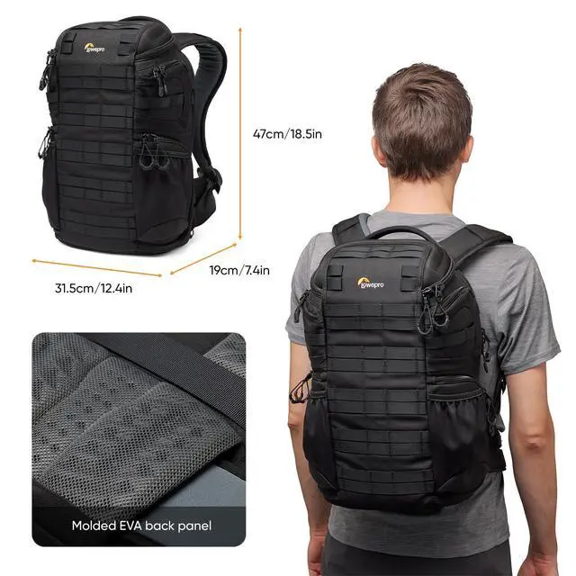 Alt view image 2 of 6 - ProTactic BP 350 AW III Camera Backpack, 4-point Access, Professional Camera Bag, DSLR/Drones/Mirrorless, Up to 14" Laptop, Rain Cover, for Photographer,Videographer, Volume 17L