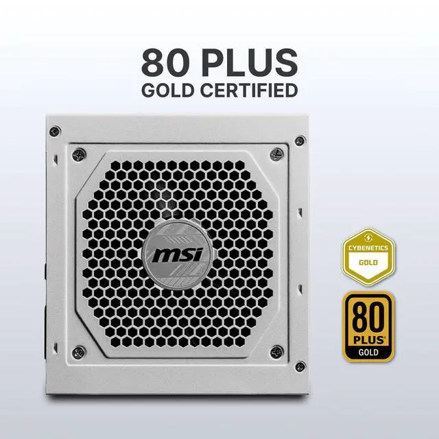 Alt view image 6 of 6 - MAG A850GL PCIE5 White, Fully Modular Compact Gaming 850W Power Supply, 80+ Gold, ATX 3.1 & PCIe 5.1 Ready, Native Dual-Color 12V-2x6 Cable