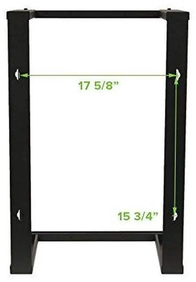 Alt view image 6 of 6 - 15U Wall Mount Rack - Server Rack for 19 Inch IT Equipment Open Frame Rack Network Rack for AV & Server Equipment 16 Deep Rack, Black