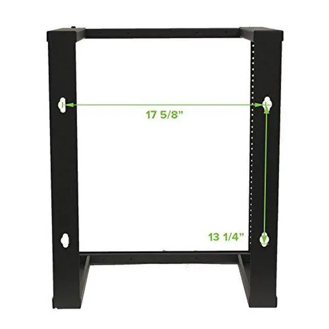 Alt view image 6 of 6 - 12U Wall Mount Rack - Server Rack for 19 Inch IT Equipment Open Frame Rack Network Rack for AV & Server Equipment 16 Deep Rack, Black